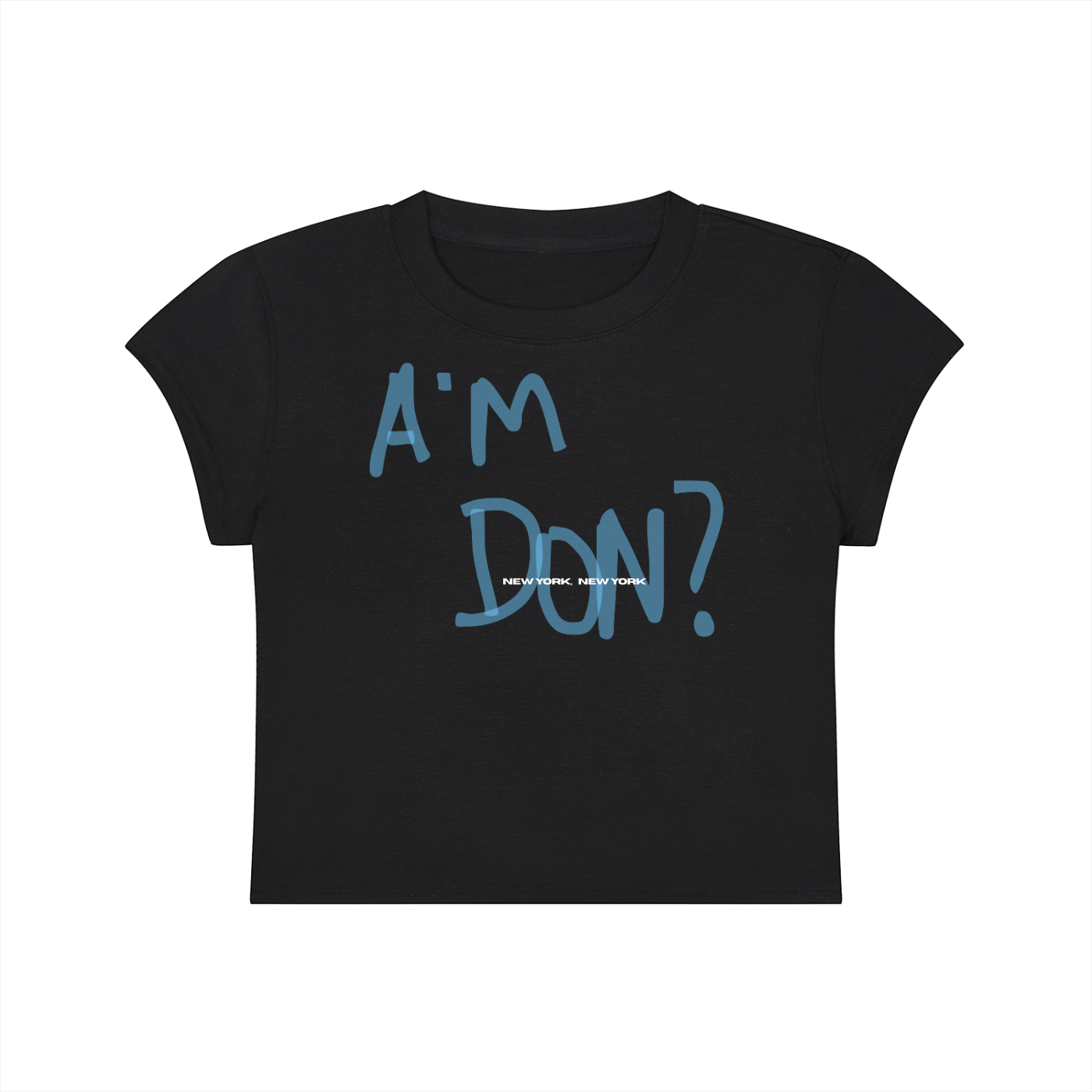 Women's Crop Top - A'm Don? Black